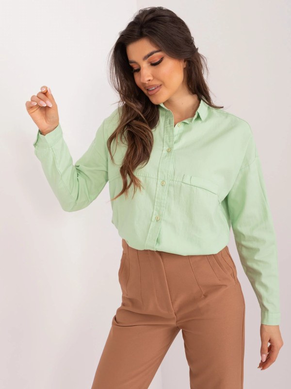 Dámská košile BP KS 1019.73 Světle zelená - FPrice - Dámské oblečení košile a&nbsp;halenky