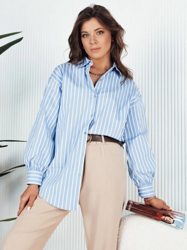 Dámská košile modrobílá DY0372 - Dstreet - Dámské oblečení košile a&nbsp;halenky