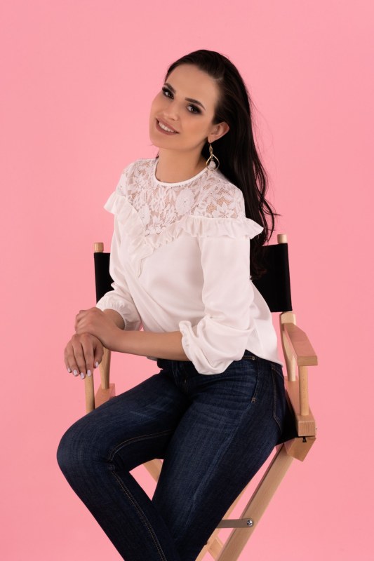 Halenka Hiron smetanová - Merribel Halenka Hiron smetanová - Merribel - Dámské oblečení košile a halenky