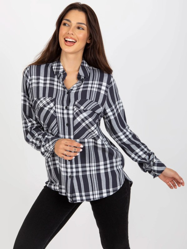 Dámská halenka D70039Z11082A tmavě šedá - FPrice - Dámské oblečení košile a&nbsp;halenky