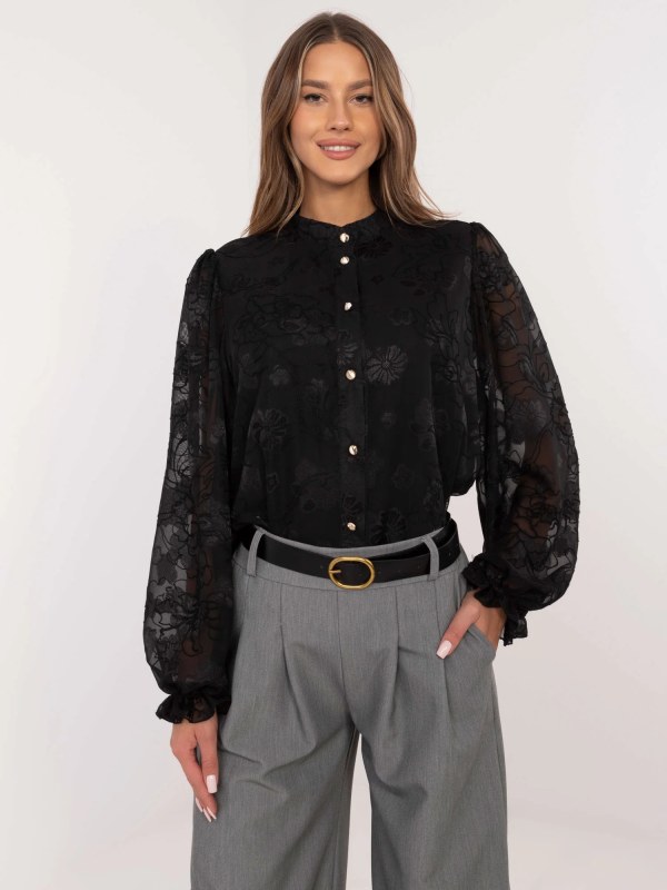 Dámská košile LK KS 509801.87P Černá - Lakerta - Dámské oblečení košile a&nbsp;halenky