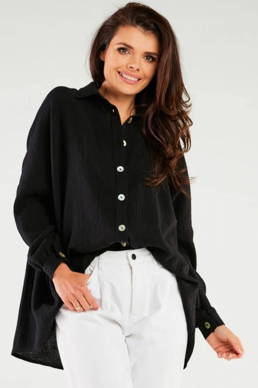 Košile s&nbsp;dlouhým rukávem model 166828 Infinite You - Dámské oblečení košile a&nbsp;halenky