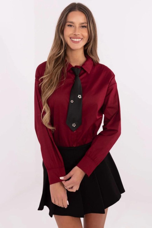 Košile s dlouhým rukávem model 204398 Italy Moda - Dámské oblečení košile a halenky