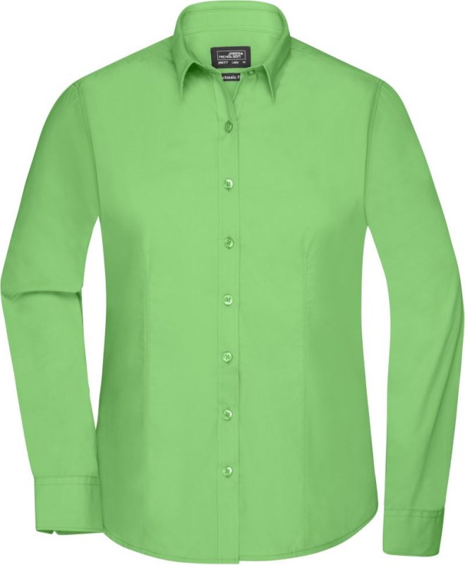 Daiber JN 677 Popelínová halenka s dlouhým rukávem 02.0677 lime green
