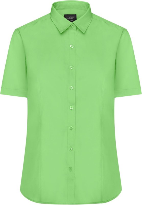 Daiber JN 679 Popelínová halenka s&nbsp;krátkým rukávem 02.0679 lime green - Dámské oblečení košile a&nbsp;halenky