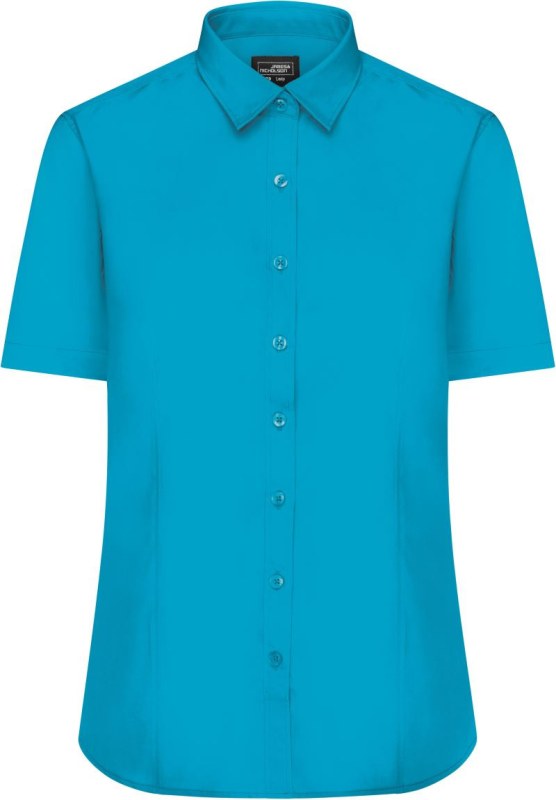 Daiber JN 679 Popelínová halenka s krátkým rukávem 02.0679 turquoise
