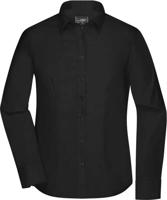 Daiber JN 681 Mikro keprová halenka s dlouhým rukávem 02.0681 black