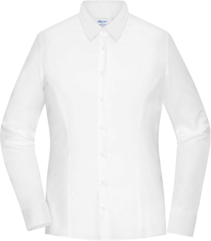Daiber JN 1371 Popelínová halenka slim fit s dlouhým rukávem 02.1371 white