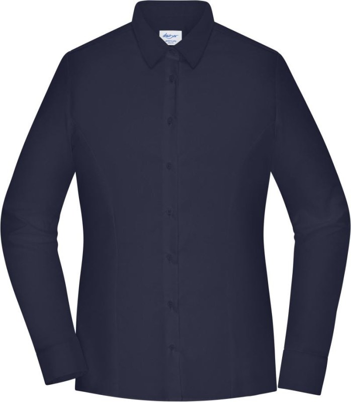 Daiber JN 1371 Popelínová halenka slim fit s dlouhým rukávem 02.1371 navy