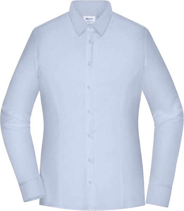 Daiber JN 1371 Popelínová halenka slim fit s dlouhým rukávem 02.1371 light blue