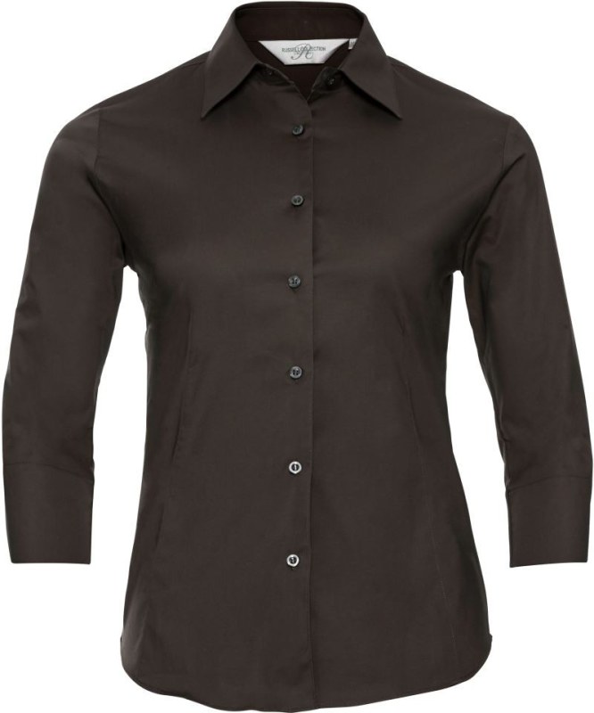 Russell Athletic 946F Elastická halenka s 3/4 rukávem 11.946F chocolate