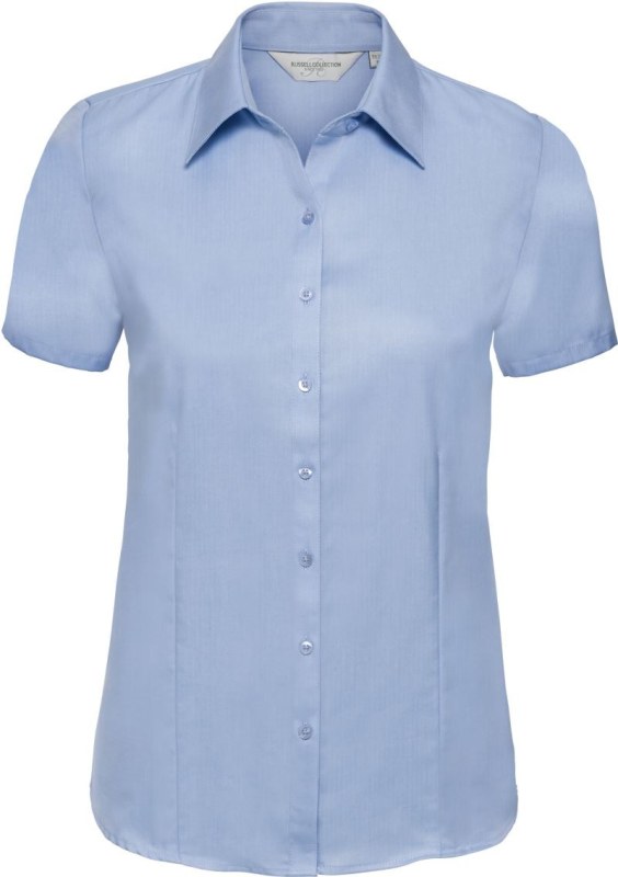 Russell Athletic 963F Halenka s krátkým rukávem, vzor rybí kost 11.963F light blue
