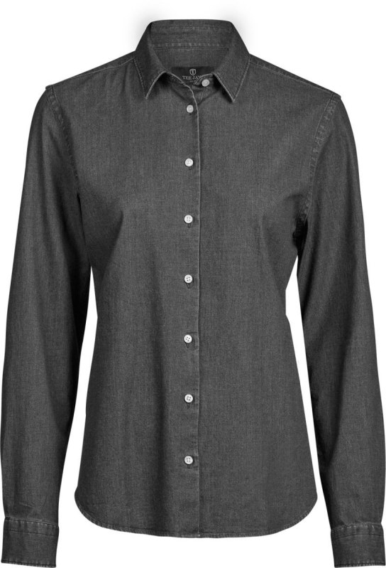 Tee Jays TJ 4005 Denim halenka s dlouhým rukávem 18.4005 black denim