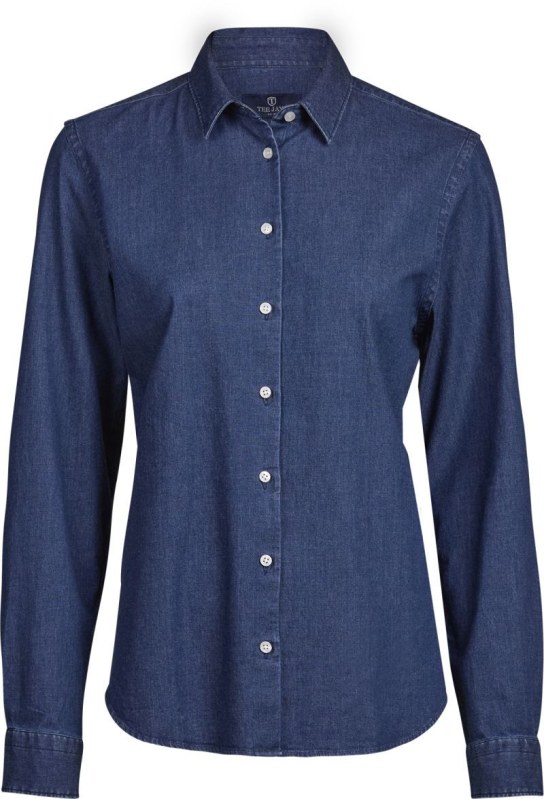 Tee Jays TJ 4005 Denim halenka s&nbsp;dlouhým rukávem 18.4005 blue denim - Dámské oblečení košile a&nbsp;halenky