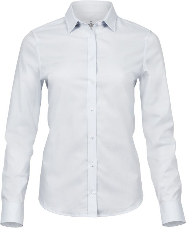Tee Jays TJ 4025 Luxusní elastická halenka s&nbsp;dlouhým rukávem 18.4025 white - Dámské oblečení košile a&nbsp;halenky