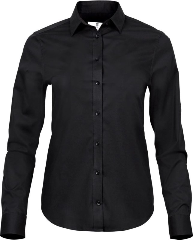Tee Jays TJ 4025 Luxusní elastická halenka s dlouhým rukávem 18.4025 black