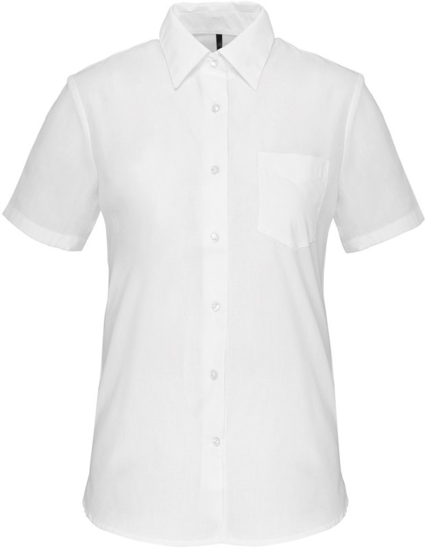 Kariban K 548 Popelínová halenka "Judith" s krátkým rukávem 20.K548 white