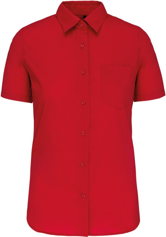 Kariban K 548 Popelínová halenka "Judith" s krátkým rukávem 20.K548 classic red