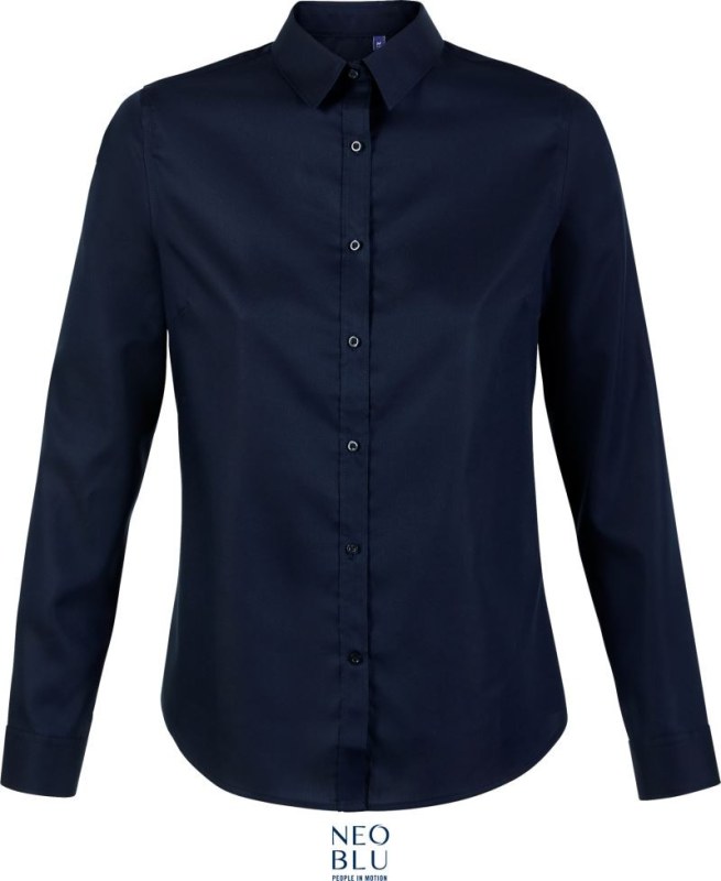 NEOBLU Blaise Women Mikro keprová halenka s dlouhým rukávem 24.3183 night blue