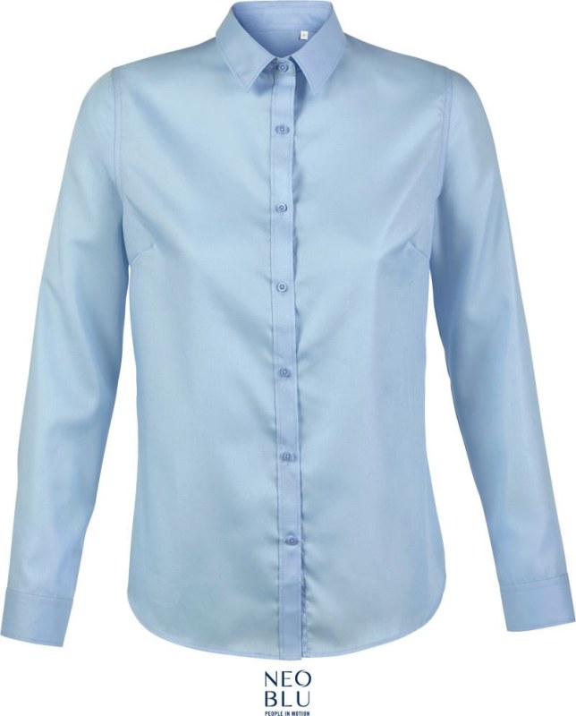 NEOBLU Blaise Women Mikro keprová halenka s dlouhým rukávem 24.3183 soft blue