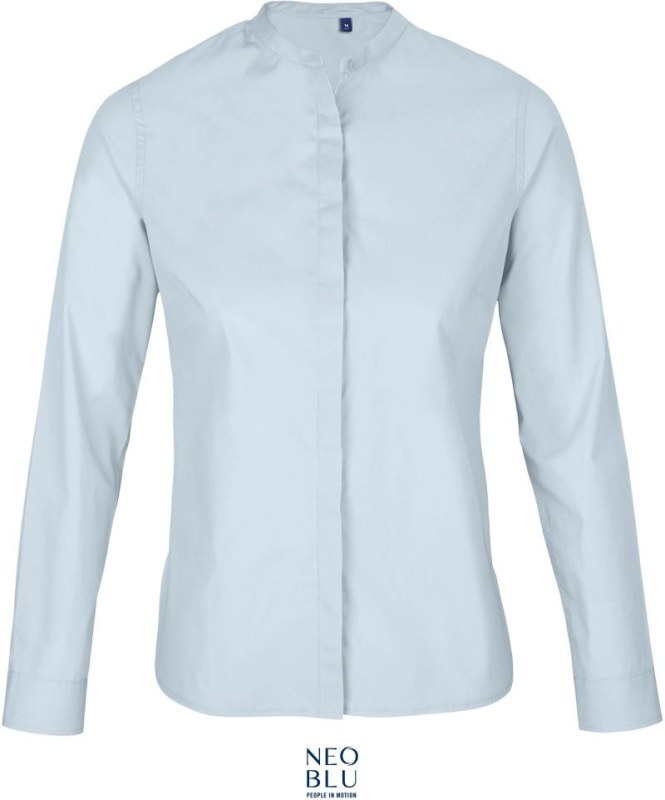 NEOBLU Bart Women Popelínová halenka s dlouhým rukávem 24.3787 soft blue