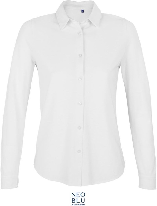 NEOBLU Basile Women Piqué halenka s dlouhým rukávem 24.3791 optic white