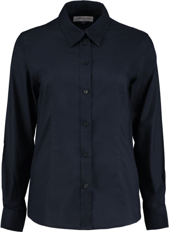Kustom Kit KK 361 (6-24) Pracovní halenka Oxford s dlouhým rukávem 43.0361 french navy
