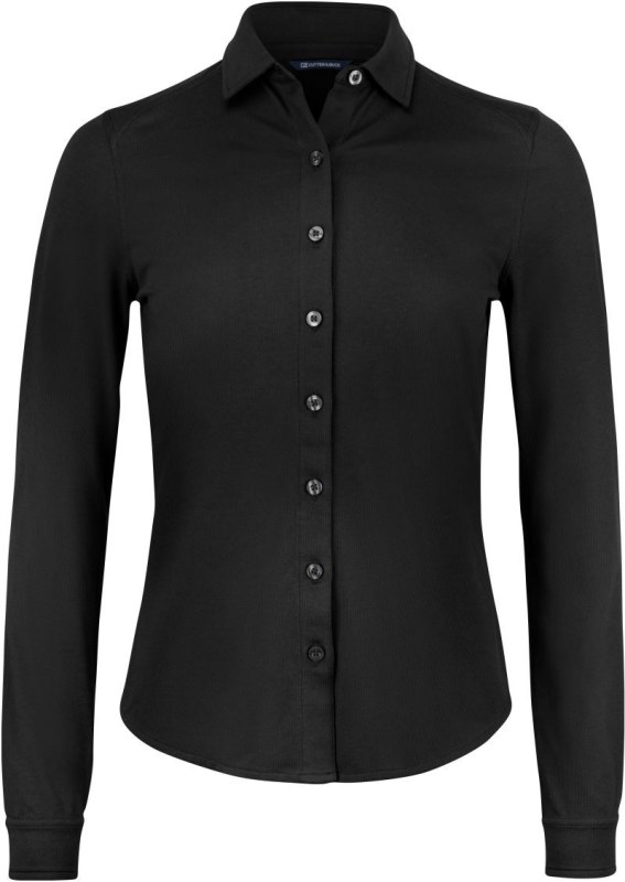 Cutter & Buck Advantage Shirt Women Piqué halenka s dlouhým rukávem 68.2411 black