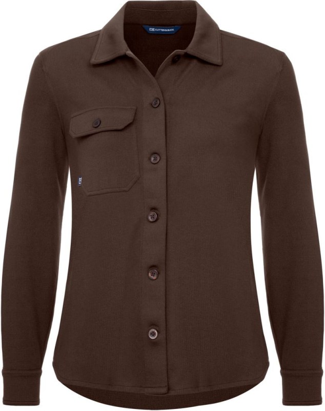 Cutter & Buck Advantage Leisure Shirt Women Volnočasová halenka 68.2415 dark mocca