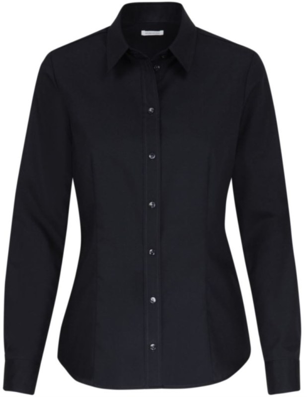 Seidensticker Blouse Regular LSL Popelínová halenka s dlouhým rukávem 78.0604 black