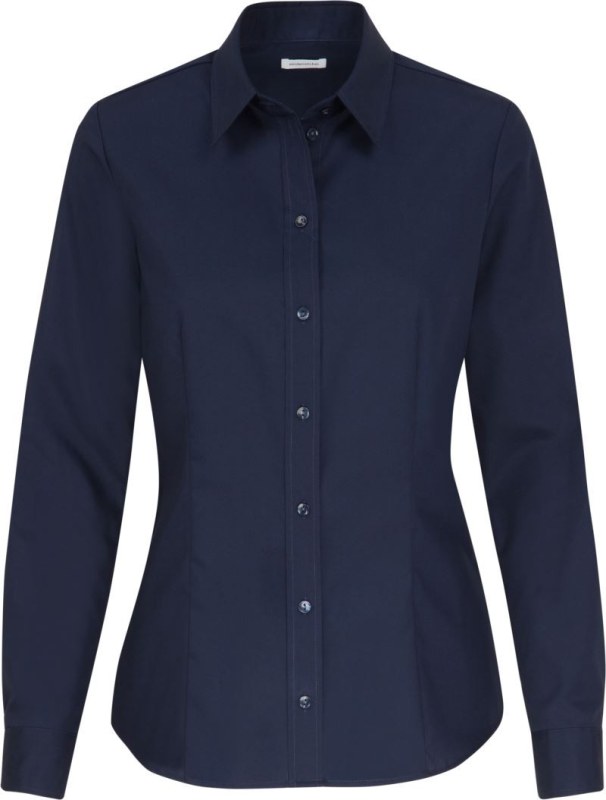 Seidensticker Blouse Regular LSL Popelínová halenka s dlouhým rukávem 78.0604 navy