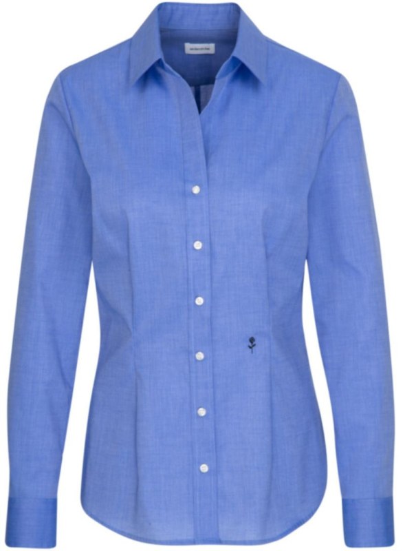 Seidensticker Blouse Slim LSL Halenka s dlouhým rukávem 78.0613 mid blue