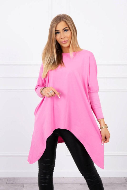 Oversize halenka ve světle růžové barvě Oversize halenka ve světle růžové barvě - Dámské oblečení košile a halenky