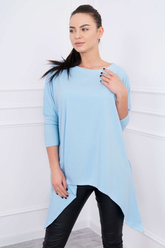 Oversize halenka v modré barvě