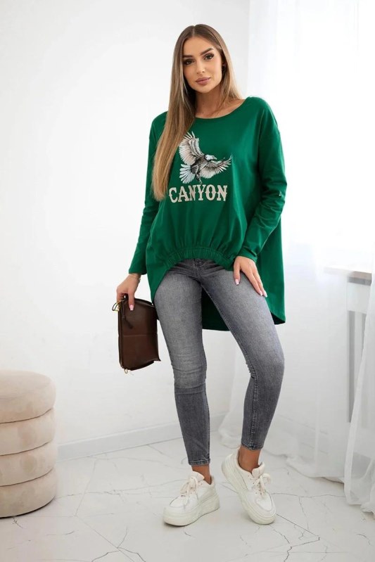 Dámská halenka s&nbsp;orlem a&nbsp;nápisem Canyon zelený - Dámské oblečení košile a&nbsp;halenky