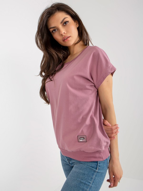 Zaprášená růžová základní bavlněná letní halenka - Dámské oblečení košile a halenky