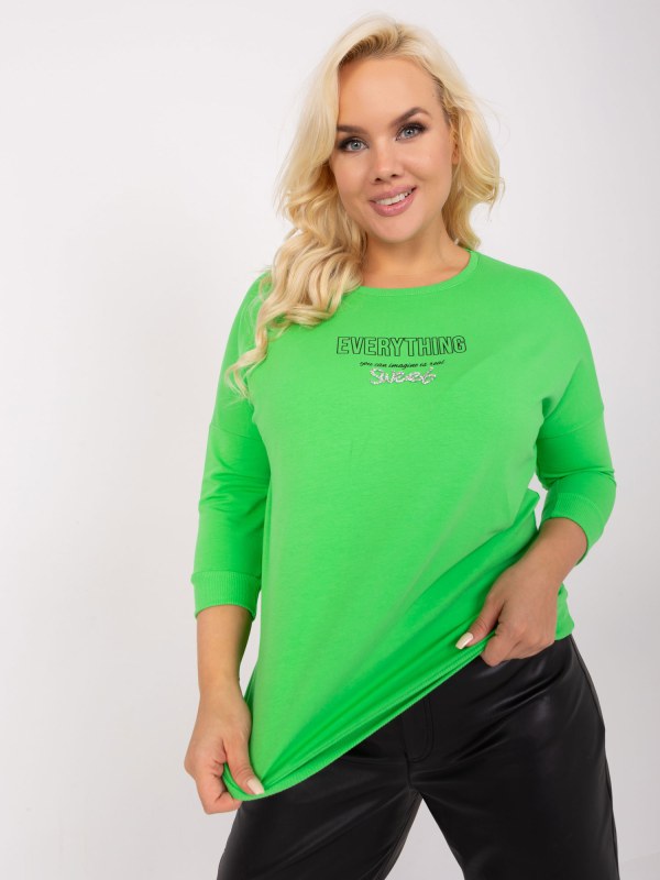 Světle zelená ležérní dámská halenka nadměrné velikosti - Dámské oblečení košile a halenky