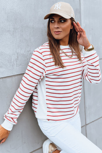 NAGINI dámská halenka s bílými a červenými pruhy Dstreet BY1222 - Dámské oblečení košile a halenky