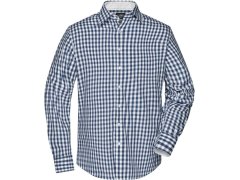 Daiber JN 617 Popelínová kostkovaná košile s dl. rukávem 02.0617 navy/white