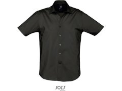 SOL´S Broadway Elastická košile s krátkým rukávem 25.7030 black