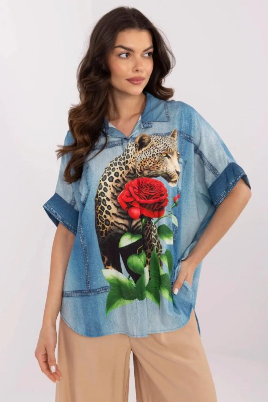Košile s dlouhým rukávem model 210971 Italy Moda