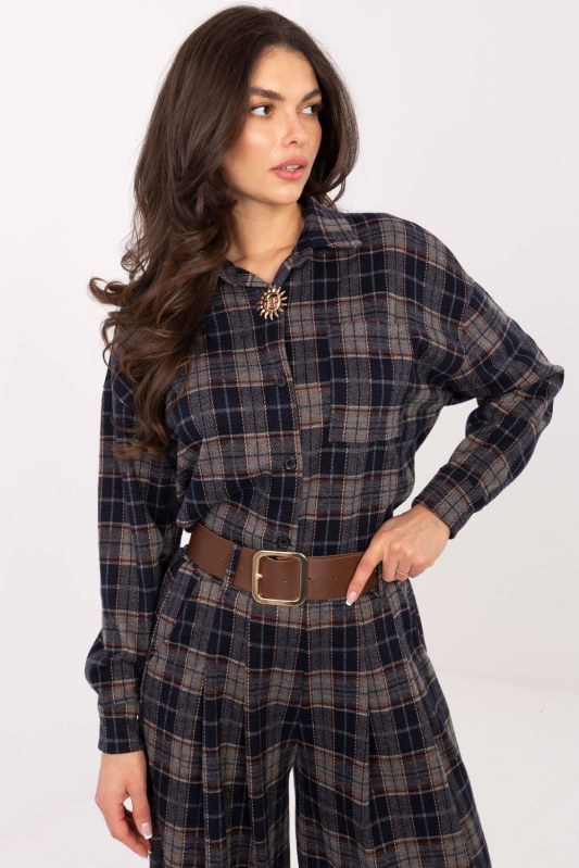 Košile s dlouhým rukávem model 220041 Italy Moda