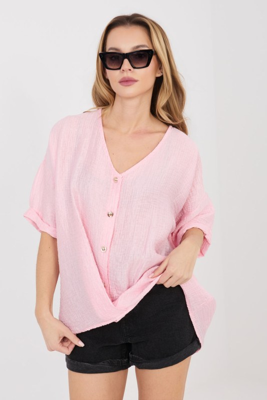 Košile s&nbsp;krátkým rukávem model 225510 Italy Moda - Dámské oblečení košile