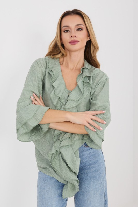 Košile s dlouhým rukávem model 225521 Italy Moda