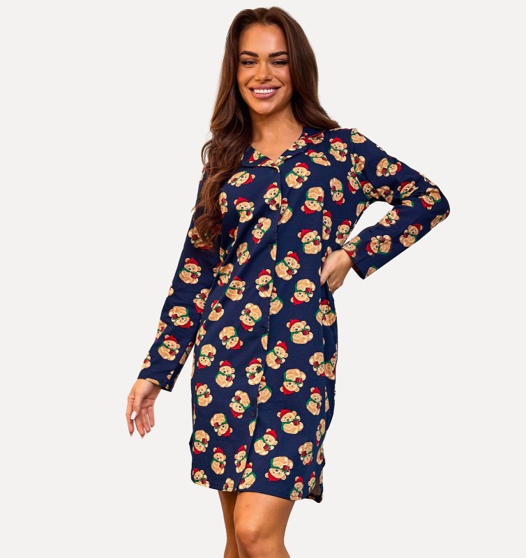 Cornette 104/474 Teddy 7 long/r S-2XL dámská košile bez knoflíků - Dámské oblečení košile