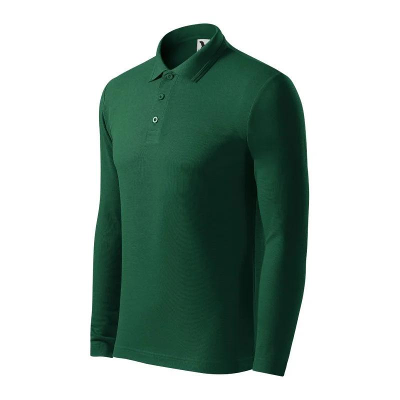 Malfini Pique Polo LS M MLI-221D3 tmavě zelená polokošile