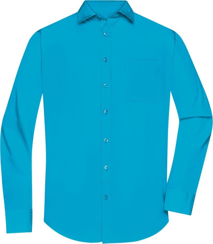 Daiber JN 678 Popelínová košile s dlouhým rukávem 02.0678 turquoise