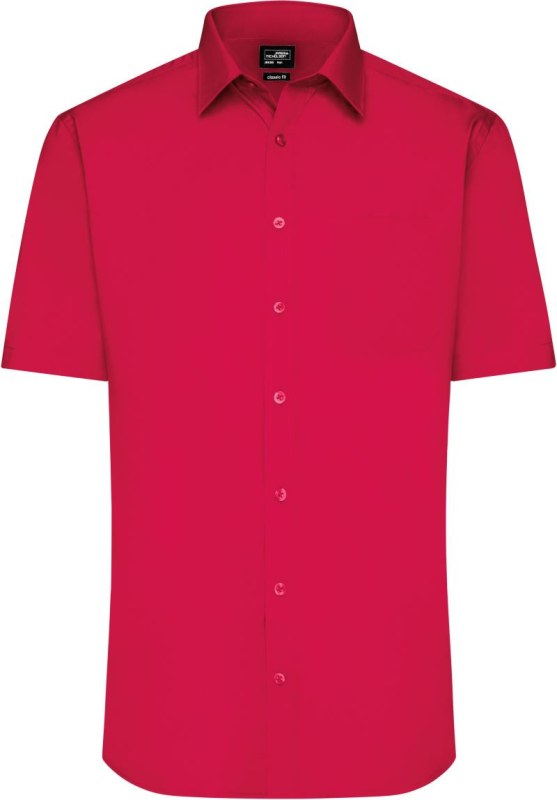 Daiber JN 680 Popelínová košile s krátkým rukávem 02.0680 red