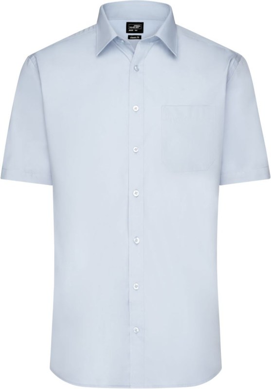 Daiber JN 680 Popelínová košile s krátkým rukávem 02.0680 light blue