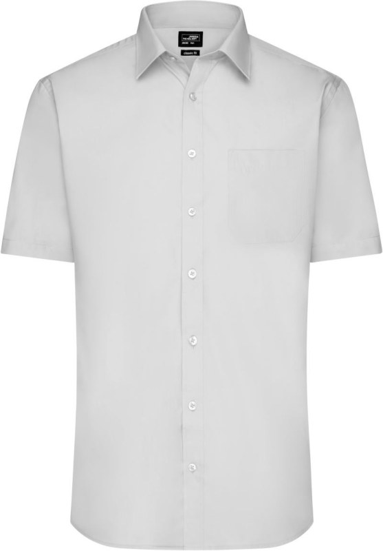 Daiber JN 680 Popelínová košile s krátkým rukávem 02.0680 light grey